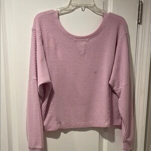 Cozy Pink waffle Sweater